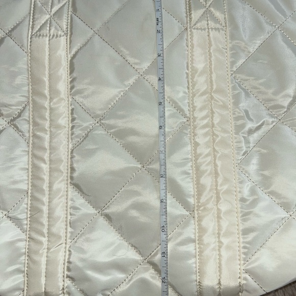 NEW 2 Large Quilted Tote Bags, Cream & Black, dust bags included! - Picture 4 of 6